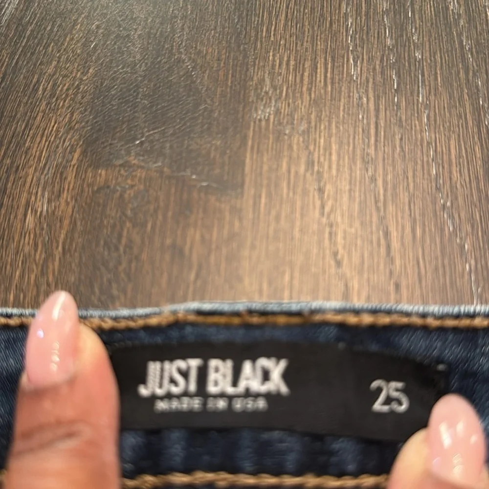 🟤 JUST BLACK DENIM BLUE ANKLE JEANS SIZE 25